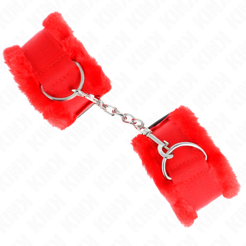 KINK - RESTRICCIONES PARA MUÑECAS CON FORRO DE PELO ROJO AJUSTABLE 17-31 CM X 7 CM