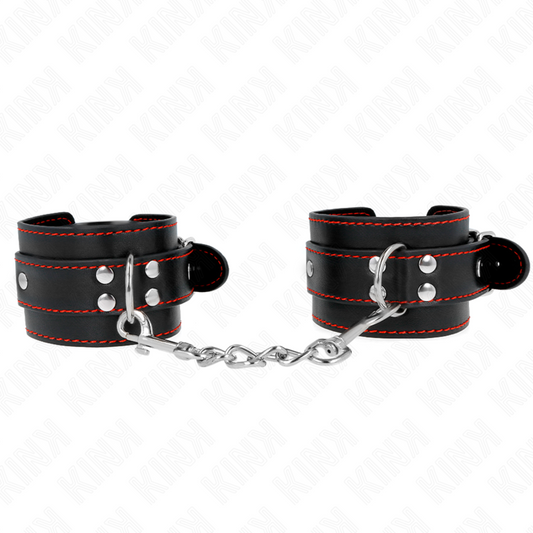 KINK - RESTRICCIONES PARA MUÑECAS NEGRAS CON FORRO ROJO AJUSTABLES 20-28 CM X 5,5 CM