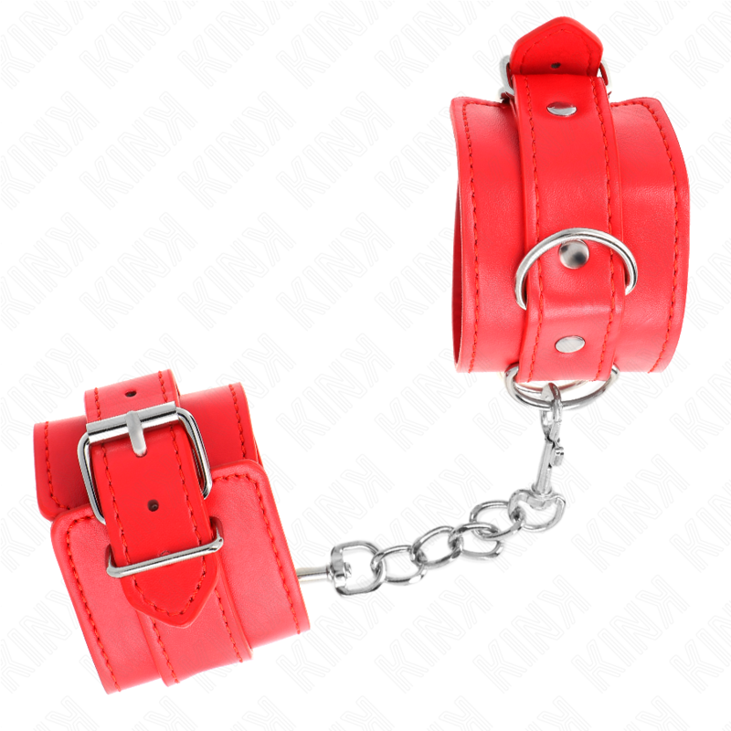 KINK - RESTRICCIONES DE MUÑECA SIMPLES ROJAS AJUSTABLES 20-23 CM X 5,5 CM