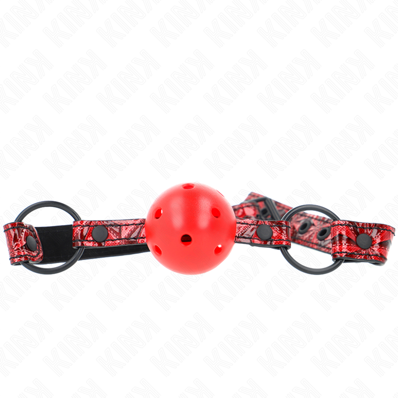 KINK - MORDAZA CON PELOTA DE DIAMANTE MODELO 1 DE 4,5 CM AJUSTABLE DE 42 A 60 CM