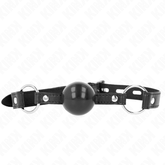 KINK - MORDAZA TPE NEGRA DE 4 CM CON BOLA 60 X 2 CM