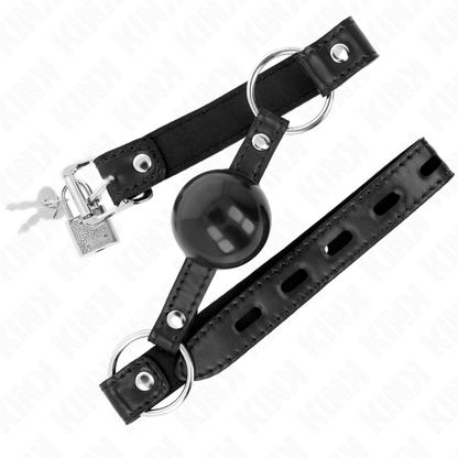 KINK - MORDAZA TPE NEGRA DE 4 CM CON BOLA 60 X 2 CM