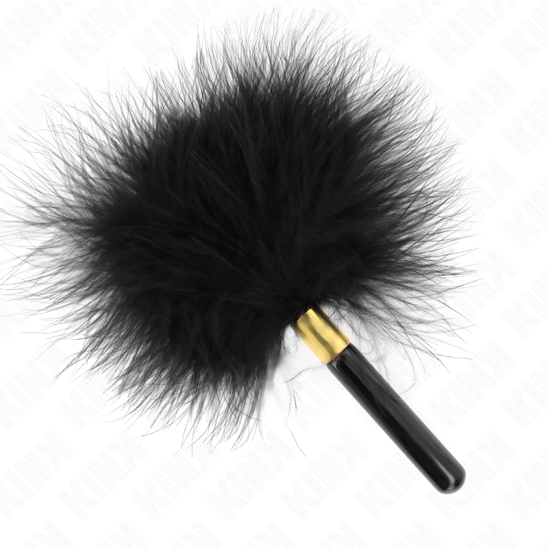 KINK - PLUMAS DE COSQUILLAS DE METAL ORO NEGRO 18 CM