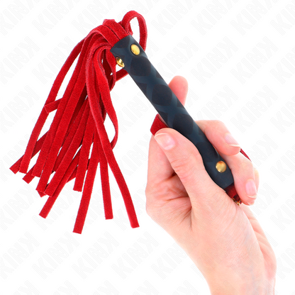 KINK - MINI LÁTIGO DE ANTE ROJO 30 CM