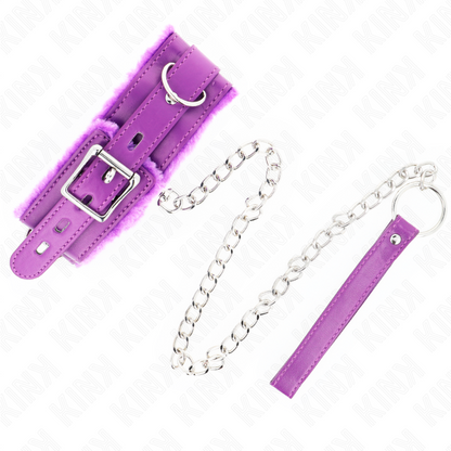 KINK - COLLAR CON CORREA 65 CM CON RESTRICCIONES MORADO 36-42 CM X 5,5 CM