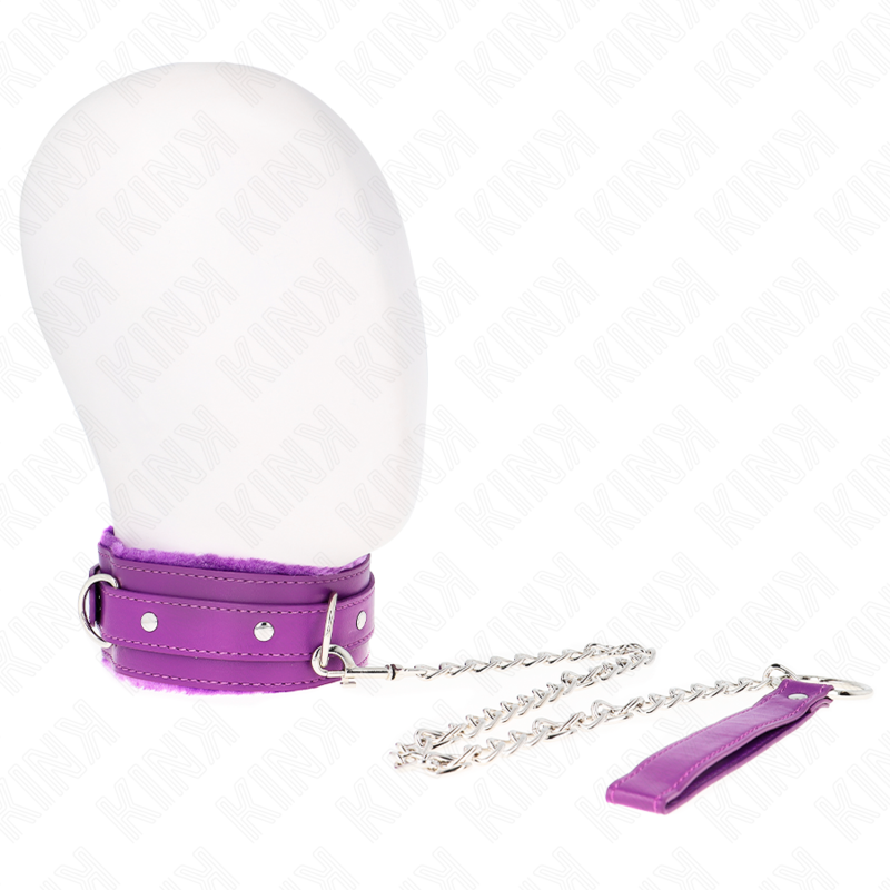 KINK - COLLAR CON CORREA 65 CM CON RESTRICCIONES MORADO 36-42 CM X 5,5 CM