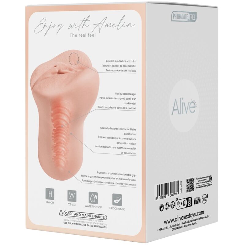 ALIVE - AMELIA MALE MASTURBADOR VAGINAL SUPER REALISTIC FLESH