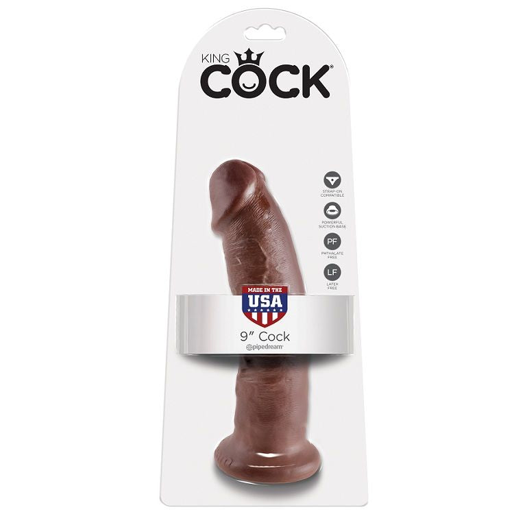 KING COCK - 9 DILDOS MARRONES 22,9 CM