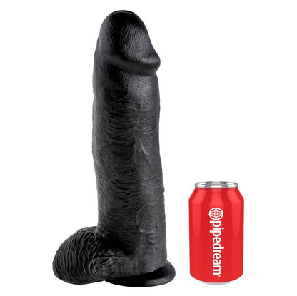 KING COCK - 12 DILDO BLACK WITH BALLS 30.48 CM