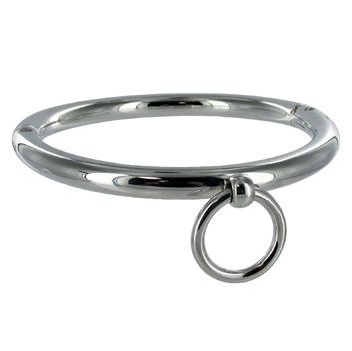 COLLAR BDSM METAL DURO CON ANILLA 10CM