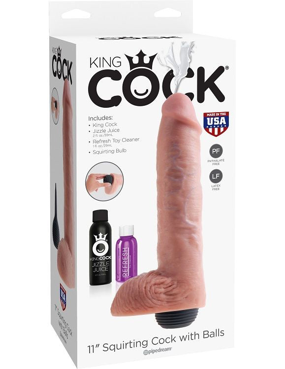 KING COCK - PENE EYACULADOR NATURAL REALISTA 27,94 CM