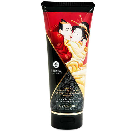 SHUNGA - CREMA DE MASAJE DE FRESA Y CAVA 200 ML