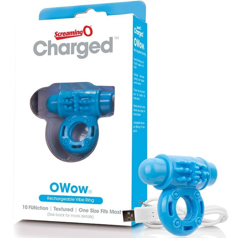 SCREAMING O - RING VIBRATOWOW RECHARGEABLE BLUE