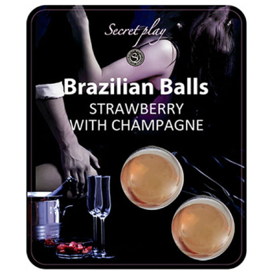 SECRETPLAY - SET DE BOLAS BRASILEÑAS DE FRESA Y CHAMPAGNE