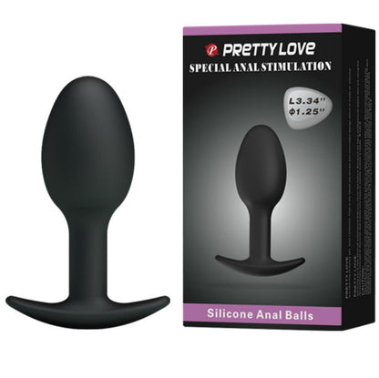 PRETTY LOVE - PLUG ANAL DE SILICONA 6,5 CM NEGRO