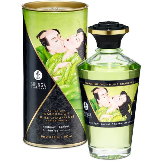 SHUNGA - ACEITE DE MASAJE CON EFECTO CALOR SABOR MIDNIGHT SORBT 100 ML