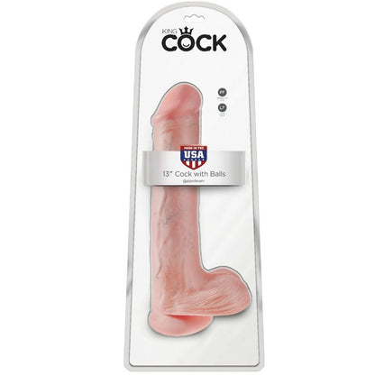 KING COCK - DILDO WITH BALLS 33 CM FLESH