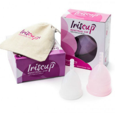 IRISCUP - TAZA MES GRANDE ROSA + BOLSA ESTERILIZADORA GRATIS