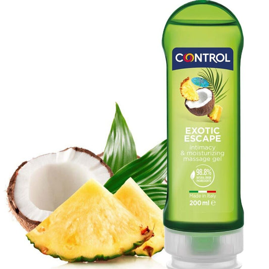 CONTROL - 2 EN 1 MASAJE Y PLACER EXÓTICO 200 ML