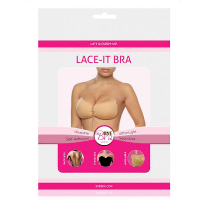 BYE-BRA - Sujetador push-up con encaje en color beige, copa B