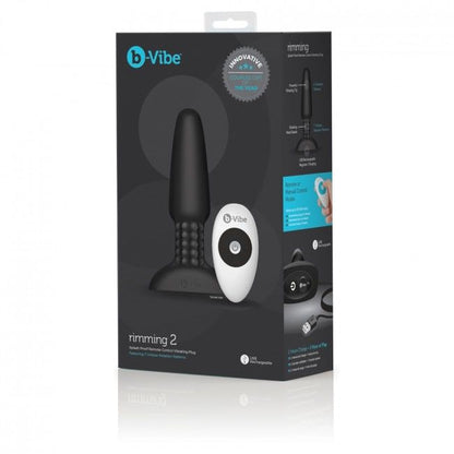 B-VIBE - PLUG ANAL CONTROL REMOTO RIMMING 2 NEGRO