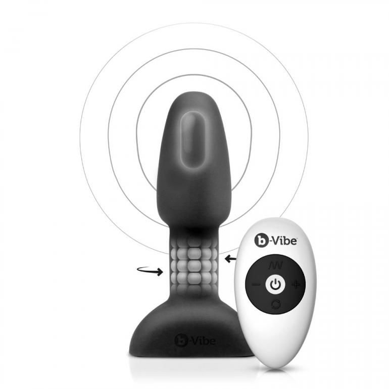 B-VIBE - RIMMING REMOTE CONTROL ANAL PLUG PETITE BLACK