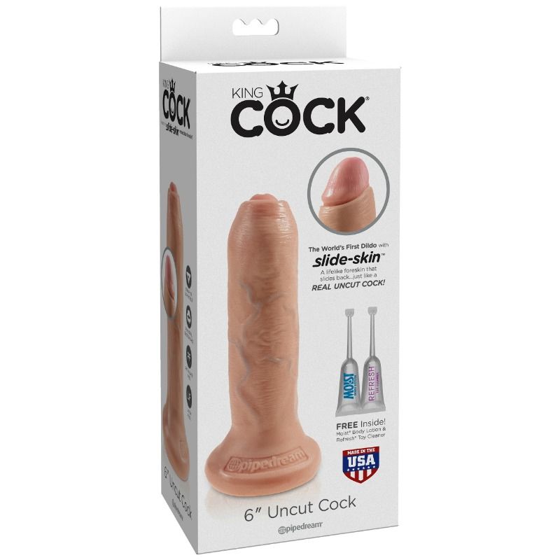 KING COCK - DILDO REALISTA SIN CORTAR CARNE 15 CM