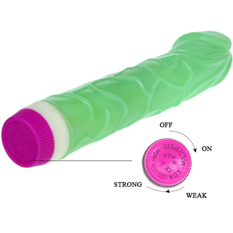 BAILE - WAVES OF PLEASURE VIBRATOR 23 CM GREEN