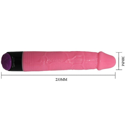 BAILE - COLORFUL SEX REALISTIC VIBRATOR PINK 23 CM