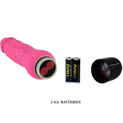 BAILE - COLORFUL SEX REALISTIC VIBRATOR PINK 24 CM