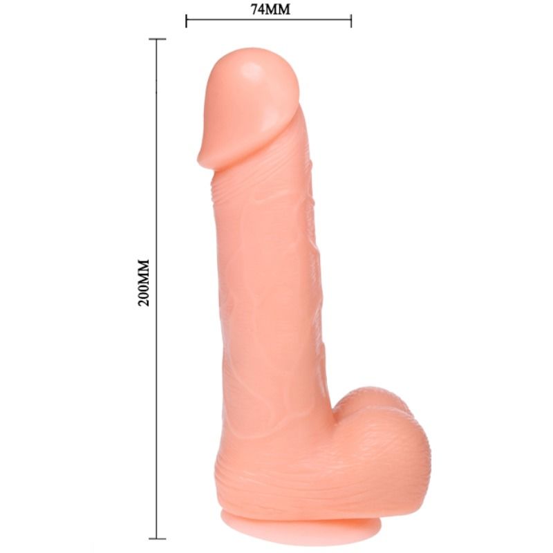 BAILE - DILDO REALISTA DONG VIBRACIÓN Y ROTACIÓN 20 CM