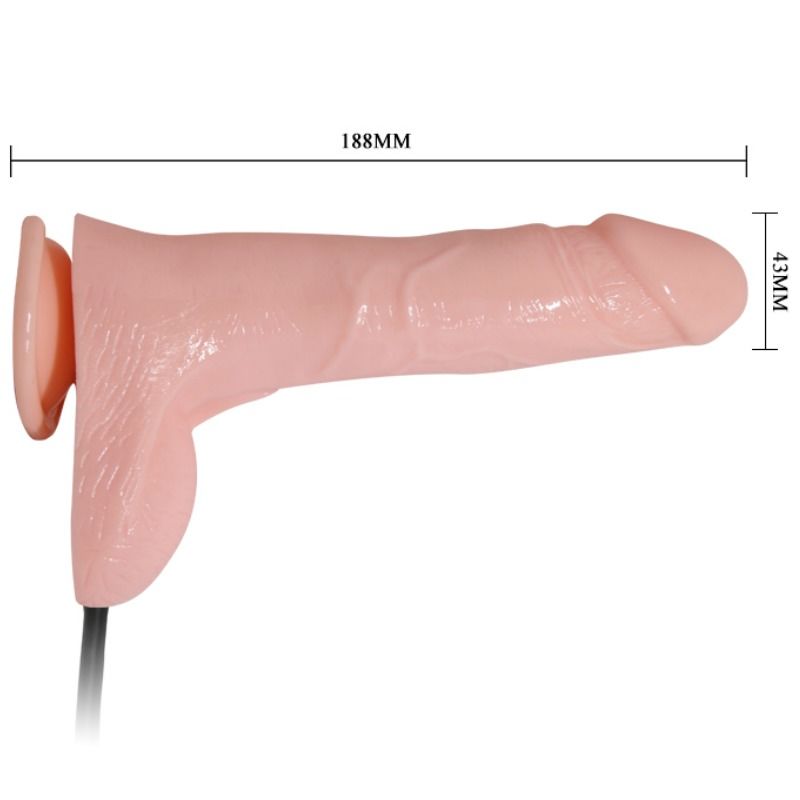 BAILE - DILDO VIBRADOR REALISTA E INFLABLE 18,8 CM