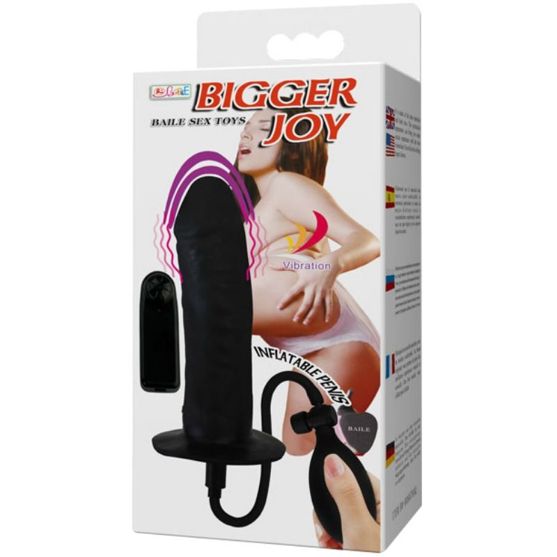 BAILE - BIGGER JOY INFLATABLE PENIS WITH VIBRATION 16 CM