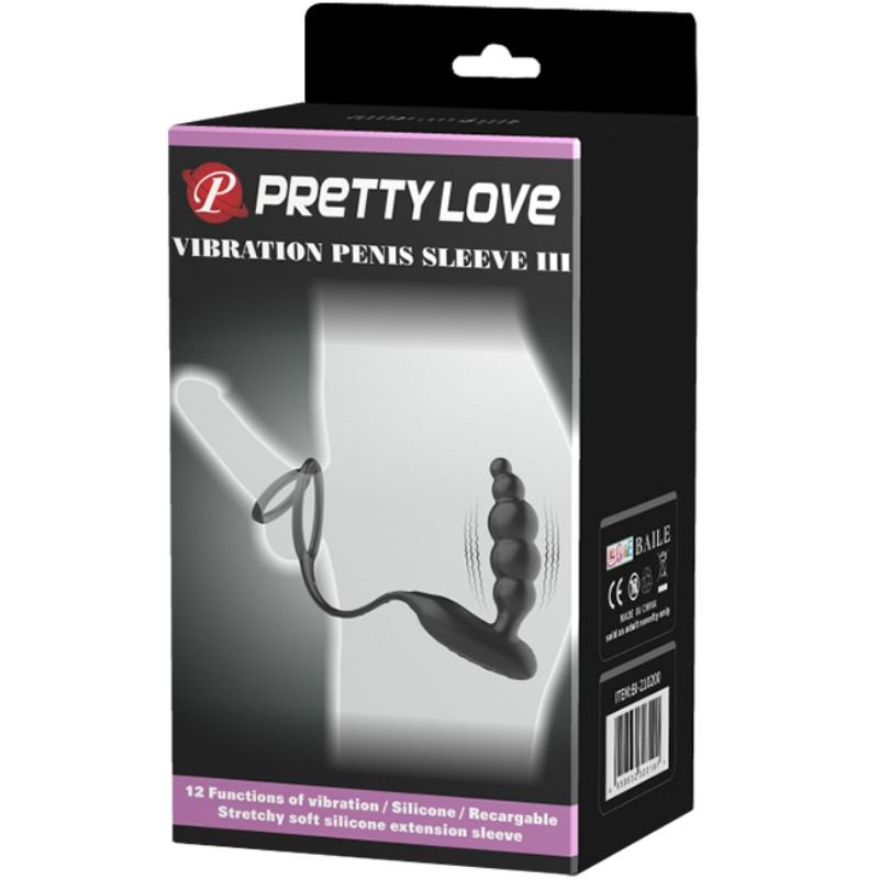 PRETTY LOVE - ANILLOS PARA EL PENE CON TAPÓN VIBRADOR