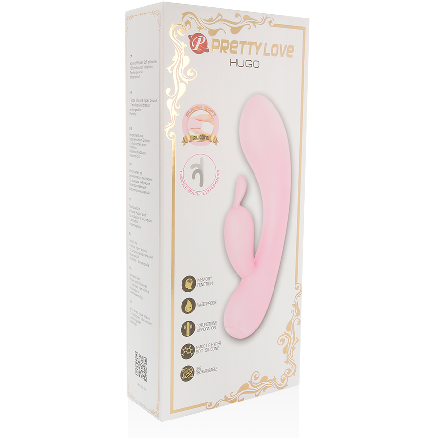 PRETTY LOVE - VIBRADOR HUGO RABBIT INTELIGENTE CON OREJAS