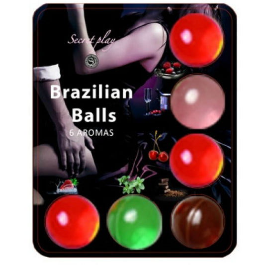 SECRETPLAY - LUBRICANTE BRASILEÑO BOLAS CALIENTE 6 UNIDADES