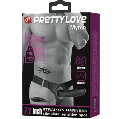 PRETTY LOVE - STRAP ON MYRON CON VIBRACIÓN Y DILDO HUECO