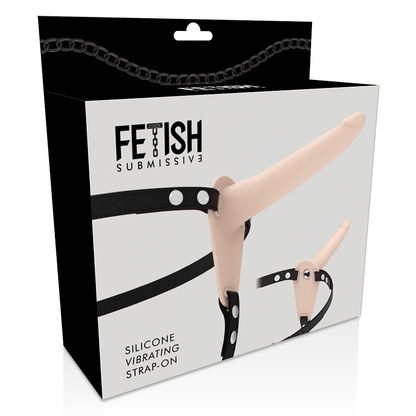 ARNÉS FETISH SUBMISSIVE - VIBRADOR SILICONA CARNE 15 CM