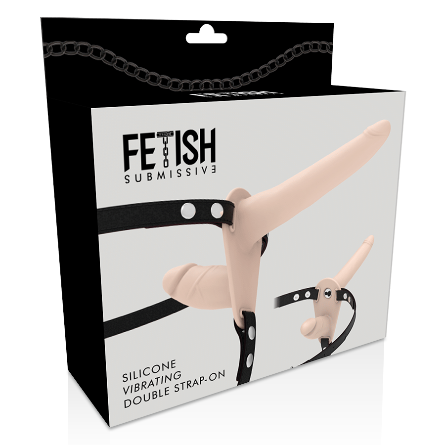 ARNÉS FETICHE SUMMISSIVE - VIBRADOR FLESH UP DOBLE PENETRACIÓN