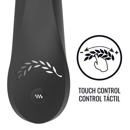 VIBRADOR CON CONTROL TÁCTIL KAULTZ NEGRO Y PLATA