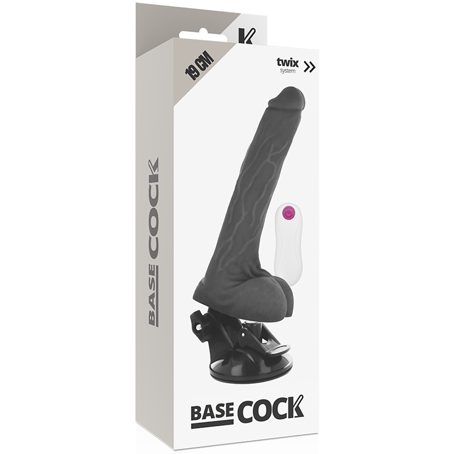 BASECOCK - REALISTIC VIBRATOR REMOTE CONTROL FLESH 19 CM -O- 4 CM