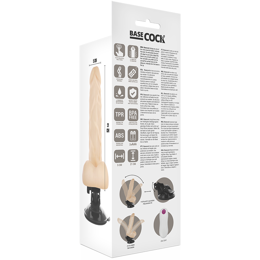 BASECOCK - CONTROL REMOTO FLEXIBLE REALISTA CARNE 21 CM -O- 5 CM