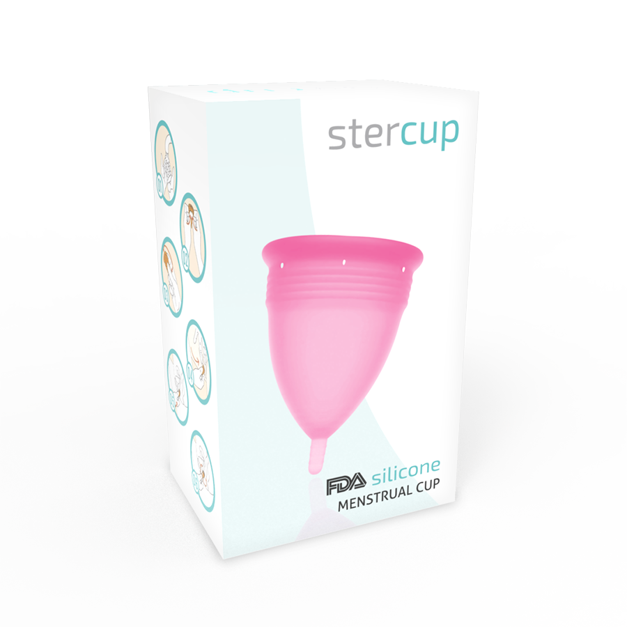 STERCUP - COPA MENSTRUAL DE SILICONA FDA ROSA - TALLA L