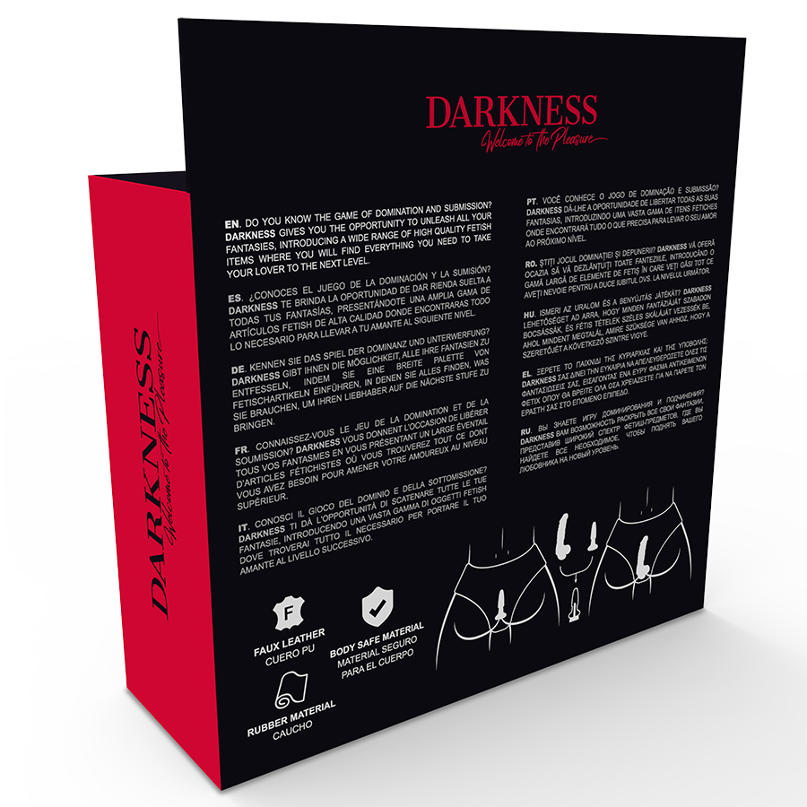 DARKNESS - BRAGUITAS CON PLUG Y DILDO INTERCAMBIABLE