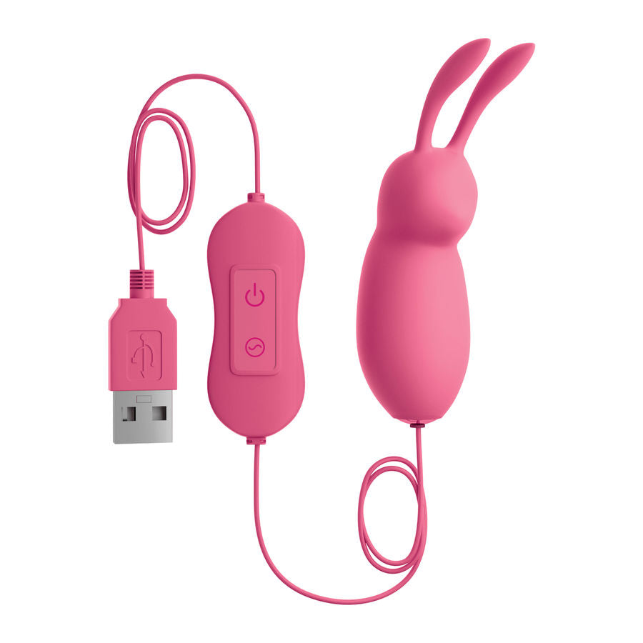 OMG - LINDO CONEJO POTENTE VIBRADOR ROSA USB