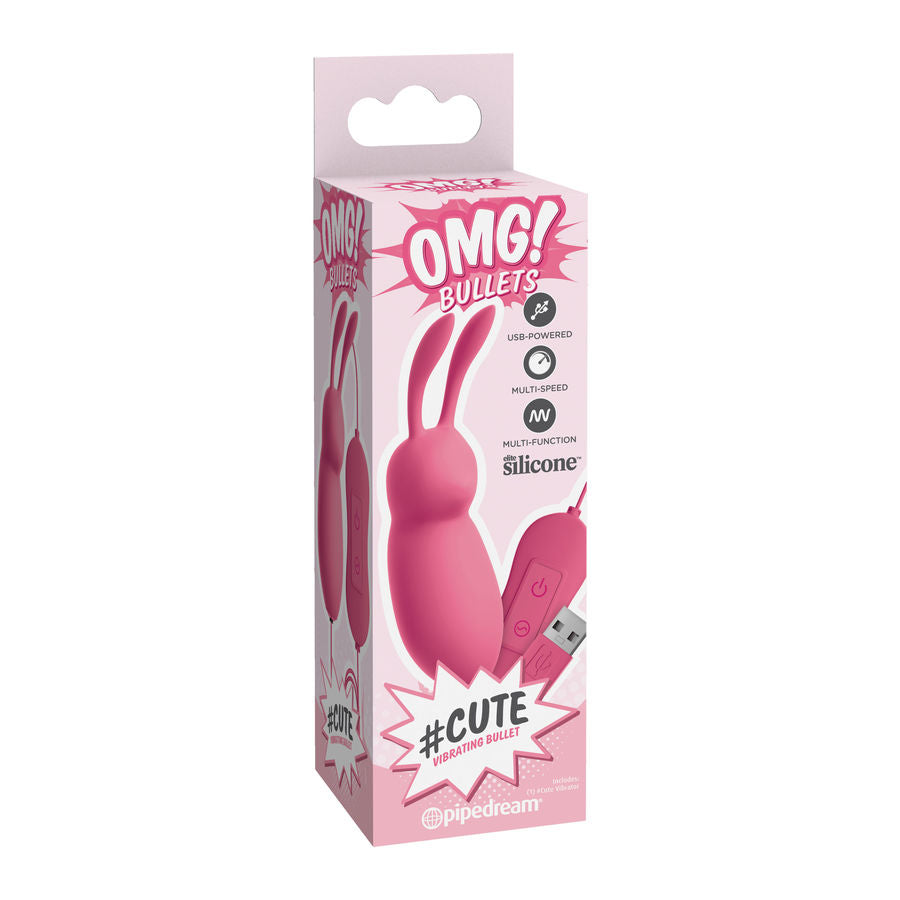 OMG - LINDO CONEJO POTENTE VIBRADOR ROSA USB