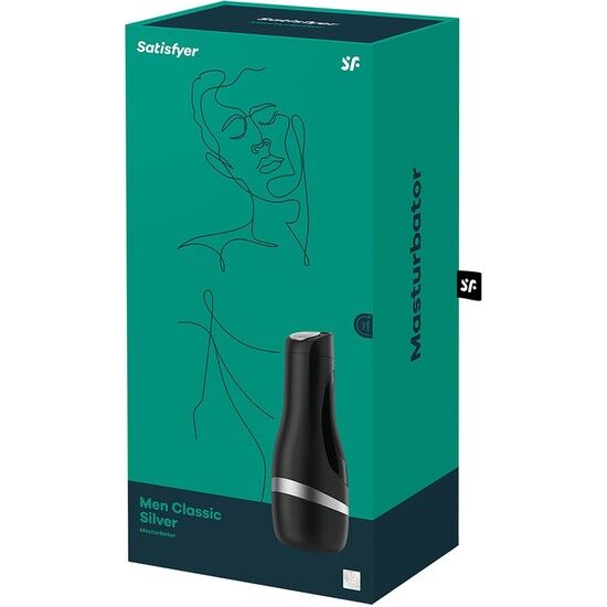 SATISFYER - MASTURBADOR HOMBRE CLASICO PLATA