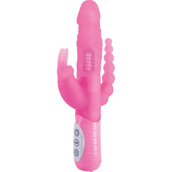 SIETE CREACIONES - E RABBIT SLIMINE TRIPLE PLAY VIBRADOR TRIPLE ESTIMULACIÓN ROSA