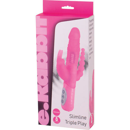 SIETE CREACIONES - E RABBIT SLIMINE TRIPLE PLAY VIBRADOR TRIPLE ESTIMULACIÓN ROSA