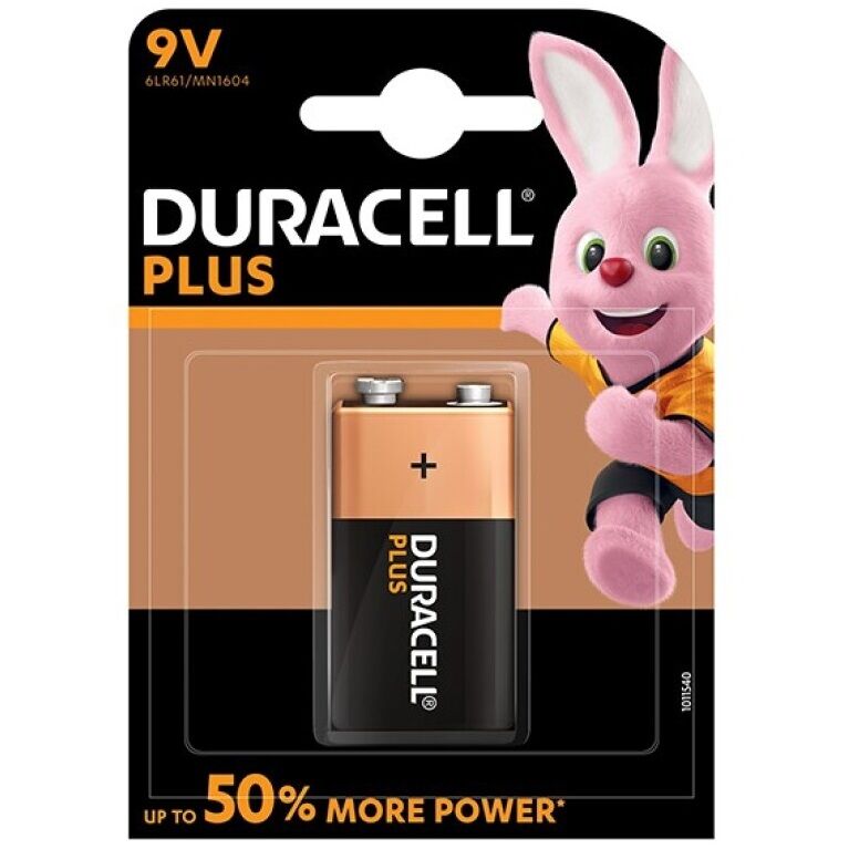 DURACELL - BATERIA PLUS POWER 9V LR61 1UNIDAD